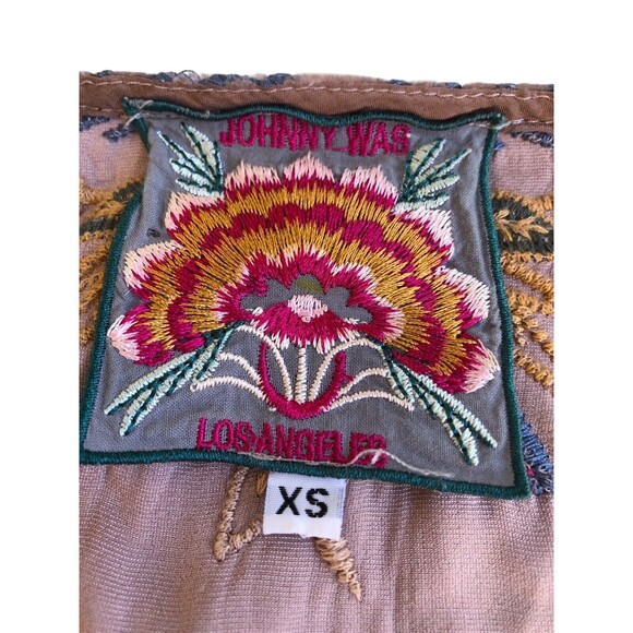 Johnny Was Simone Velvet Swing Tank Silk Embroidered SIZE X Small - Picture 8 of 9